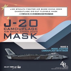 1/48 J-20 Stealth Fighter Air Show China 2022 Camouflage Mask for Trumpeter 05812