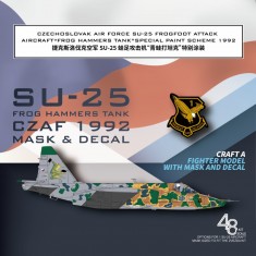 1/48 Czechoslovak AF Su-25 Frogfoot Frog Hammers Tank 1992 Mask n Decals