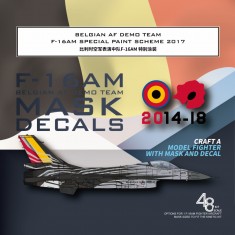 1/48 Belgian AF Demo Team F-16AM Special Paint Scheme Mask for Kinetic