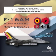 1/48 Belgian AF Demo Team F-16AM Special Paint Scheme Mask for Tamiya