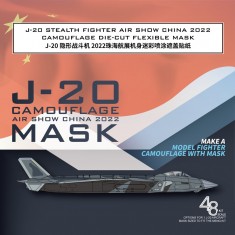 1/48 J-20 Stealth Fighter Air Show China 2022 Camouflage Mask for Meng LS-002