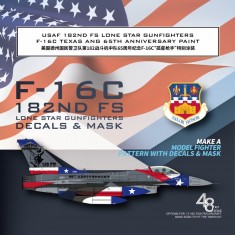 1/48 F-16C Lone Star Gunfighters Texas ANG 65th Anniversary Paint for Tamiya 61106