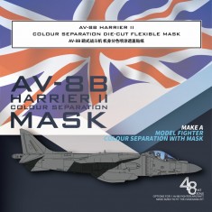 1/48 AV-8B Harrier II Plus Colour Separation Mask for Hasegawa #07228 Kit