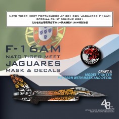 1/48 NATO Tiger Meet Portuguese AF 301 SQN Jaguares F-16AM Paint Scheme