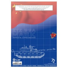 1/72 PLA ZTZ-99A MBT Victory Parade Mask for Trumpeter #07171 Kit