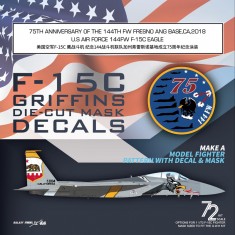1/72 USAF 144FW F-15C Eagle 75th Anniversary Colour Separation Mask for G.W.H