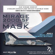 1/72 AAE Mirage 2000-5F 2-Colour Camouflage Mask for Modelsvit #72072 Kit