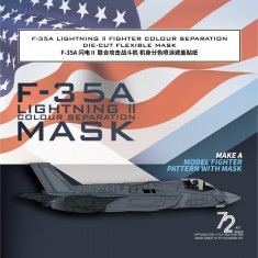 1/72 F-35A Lightning II Fighter Colour Separation Mask for Academy #12507 Kit