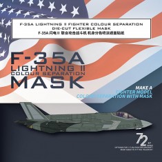 1/72 F-35A Lightning II Fighter Colour Separation Mask for Italeri #1464 Kit
