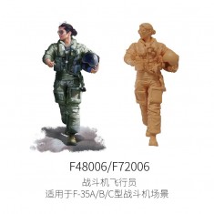 1/48 Fighter Pilot Figure for F-35A/B/C Aircraft Diorama #4