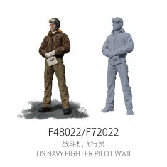 1/48 WWII US Navy Fighter Pilot Statue for Carrier-Based Aircraft Dioramas #6