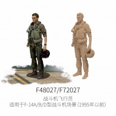 1/48 Fighter Pilot Figure for F-14A/B/D Aircraft Dioramas Before 1995 #1