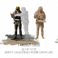 1/48 Fighter Pilot Figure for F-14A/B/D Aircraft Dioramas Before 1995 #9