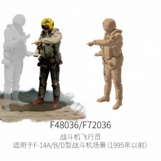 1/48 Fighter Pilot Figure for F-14A/B/D Aircraft Dioramas Before 1995 #10