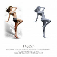 1/48 Pin-Up Girl Statue for Parked Fighter Aircraft Dioramas #1