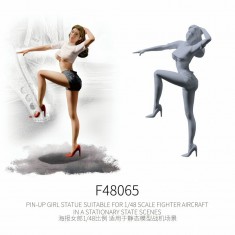 1/48 Pin-Up Girl Statue for Parked Fighter Aircraft Dioramas #9