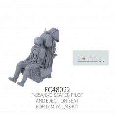 1/48 F-35A/B/C Seated Pilot and Ejection Seat for Tamiya Kit #2