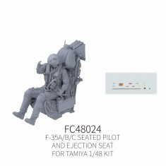 1/48 F-35A/B/C Seated Pilot and Ejection Seat for Tamiya Kit #4