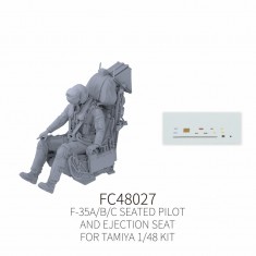1/48 F-35A/B/C Seated Pilot and Ejection Seat for Tamiya Kit #7