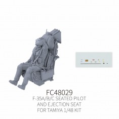 1/48 F-35A/B/C Seated Pilot and Ejection Seat for Tamiya Kit #9