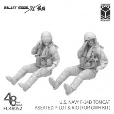 1/48 US Navy F-14D Tomcat Seated Pilot and RIO for Great Wall Hobby Kit