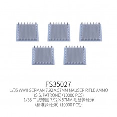 1/35 WWII German 7.92x57mm Mauser Rifle Ammo S.S.Patrone (10000pcs)