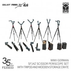 1/35 WWII German SF14Z Scissor Periscope Set with Tripod and Wooden Crate
