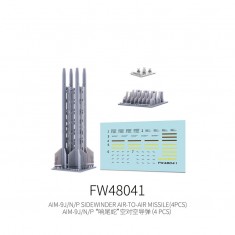 1/48 AIM-9J/N/P Sidewinder Air-To-Air Missile (4pcs)