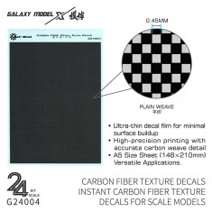 1/24 Carbon Fibre Texture Decal Plain Weave
