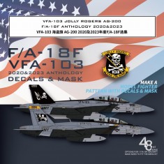 1/48 VFA-103 Jolly Rogers AG-200 F/A-18F Decal Anthology for Meng LS-013 Kit