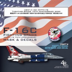 1/48 USAF F-16C 457th FS Fighting Spads 75th Anniversary for Tamiya #61106 Kit