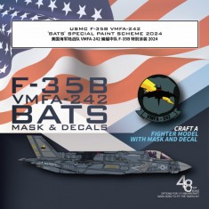 1/48 USMC F-35B VMFA-242 Bats Special Paint Scheme 2024 for Tamiya #61125 Kit