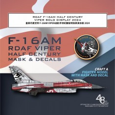 1/48 RDAF F-16AM Half Century Viper Solo Display 2024 for Kinetic #K48100 Kit