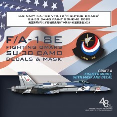 1/48 US Navy F/A-18E VFC-12 Fighting Omars Su-30 Camo Mask for Hasegawa 07537