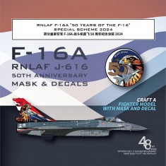 1/48 RNLAF F-16A J-616 50th Anniversary Scheme 2024 for Kinetic #K48100 Kit
