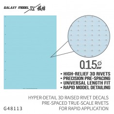 1/48 0.15mm Hyper-Detail 3D Raised Rivet Decals