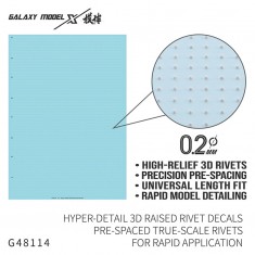 1/48 0.2mm Hyper-Detail 3D Raised Rivet Decals