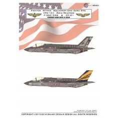 Decals for 1/72 Lockheed Martin F-35C Lightning II VFA-101 Grim Reapers CAG & CF-01