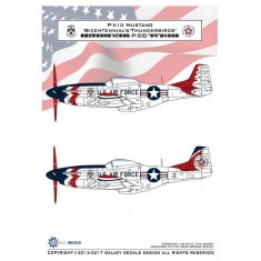 Decals for 1/72 North American P-51D Mustang Bicentennial & Thunderbirds