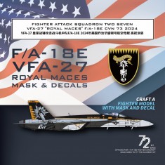 1/72 VFA-27 Royal Maces F/A-18E CVN-73 2024 Mask n Decals for Academy 12547