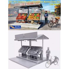 1/35 60-70s Saigon Fruit and Vegetable Market Stall Set