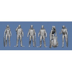 1/35 Standing Divers and Female Divers Set #02 (6 Figures)