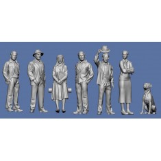1/35 British Rural Civilians 1940 (6 Figures and 1 Dog)