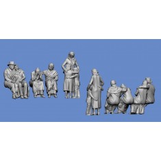 1/35 Mourning Civilians in Church and Cemetery (6 Figures)
