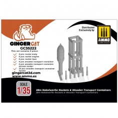 1/35 28cm Nebelwerfer Rockets and Wooden Transport Containers (6pcs)