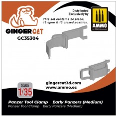 1/35 Early Panzer Medium Tool Clamps (24pcs)