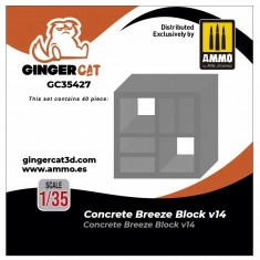 1/35 Concrete Breeze Blocks Version 14 (40pcs)