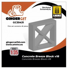 1/35 Concrete Breeze Blocks Version 18 (40pcs)