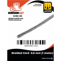 Braided Cord 0.6mm x 1m for 1/350 Ships, 1/72-1/48 Armoured kits