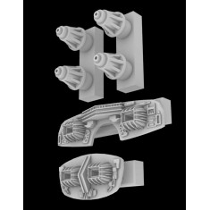 1/537 USS Reliant / Miranda class Phaser & Torpedo Launchers for AMT [STAR TREK II]